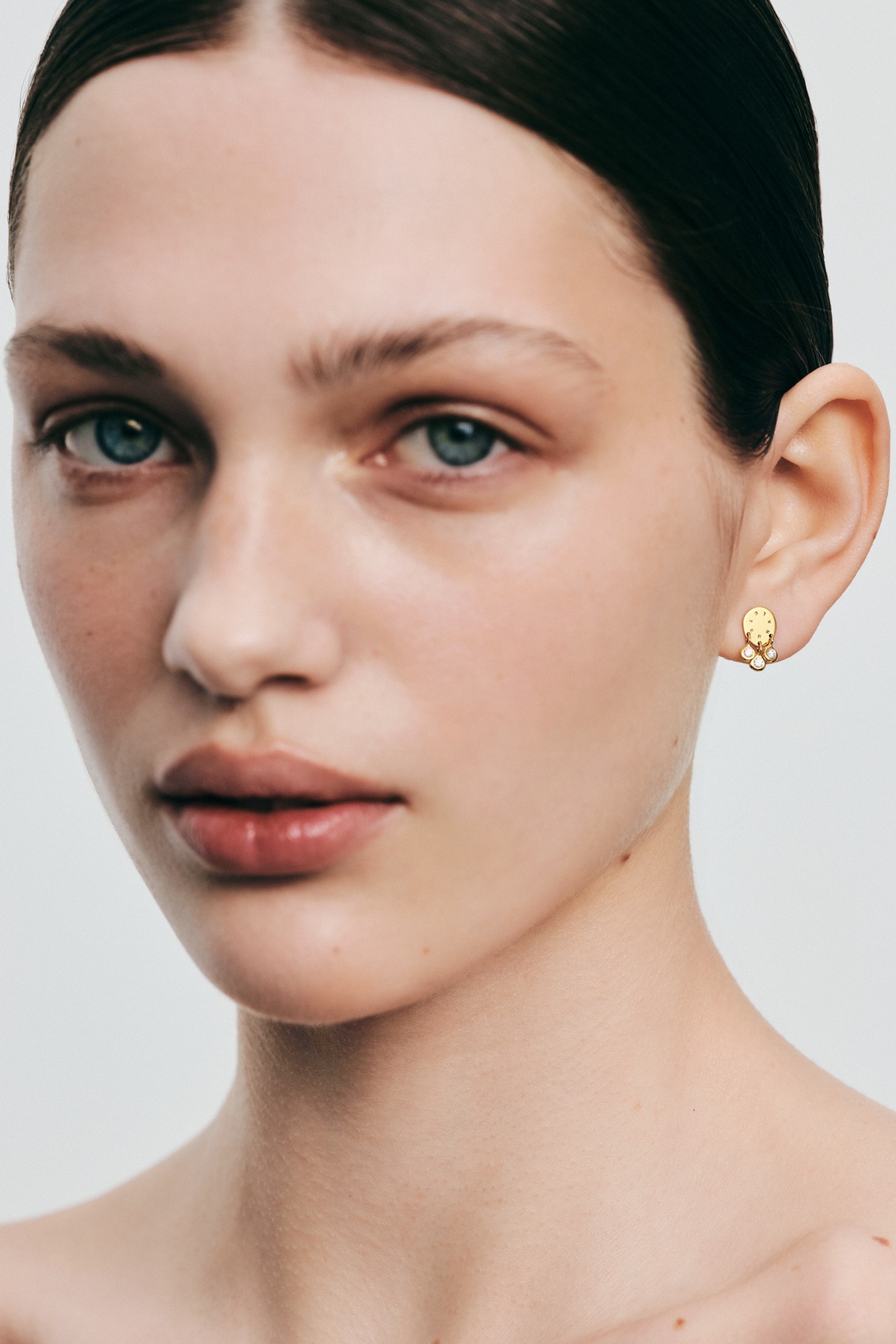 Earrings Trio Diamonds Eternal Earrings, yellow gold for a unique and sophisticated look