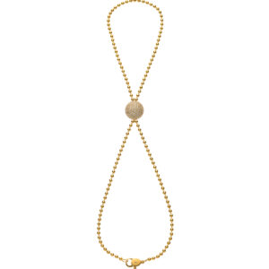 Orb Chain Bracelet, diamonds, yellow gold