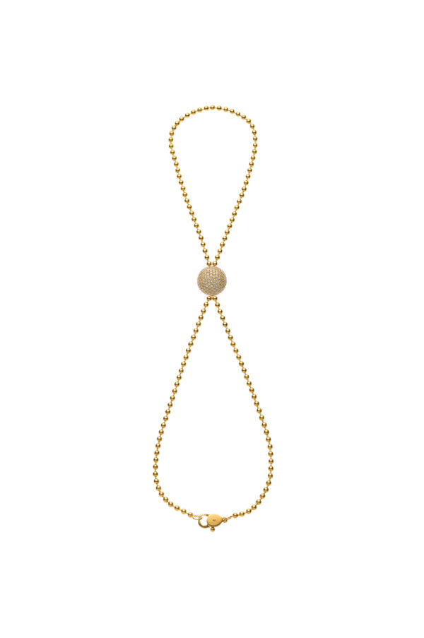 Bracelets Orb Chain Bracelet, diamonds, yellow gold for everyday elegance