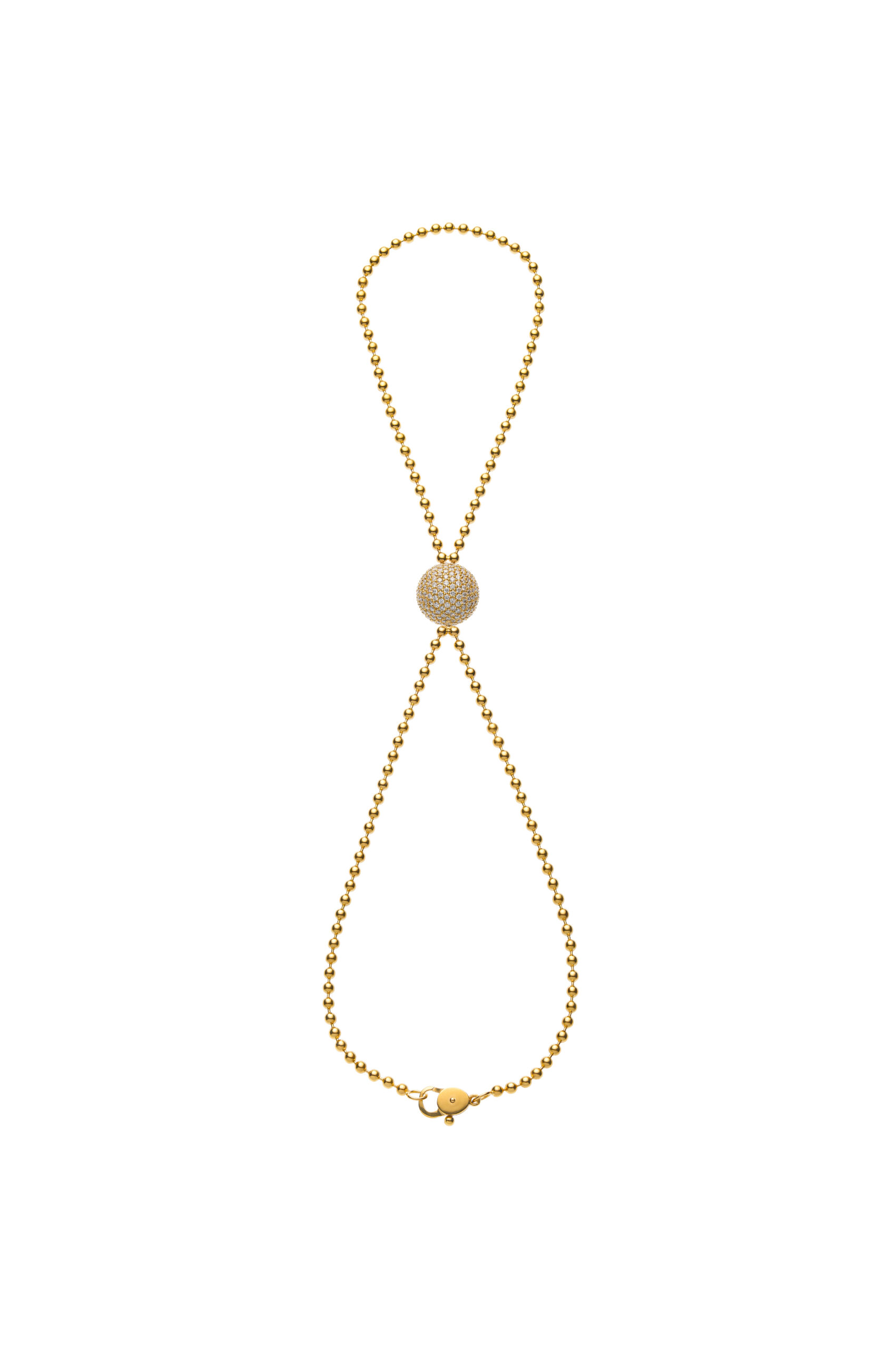 Bracelets Orb Chain Bracelet, diamonds, yellow gold for everyday elegance