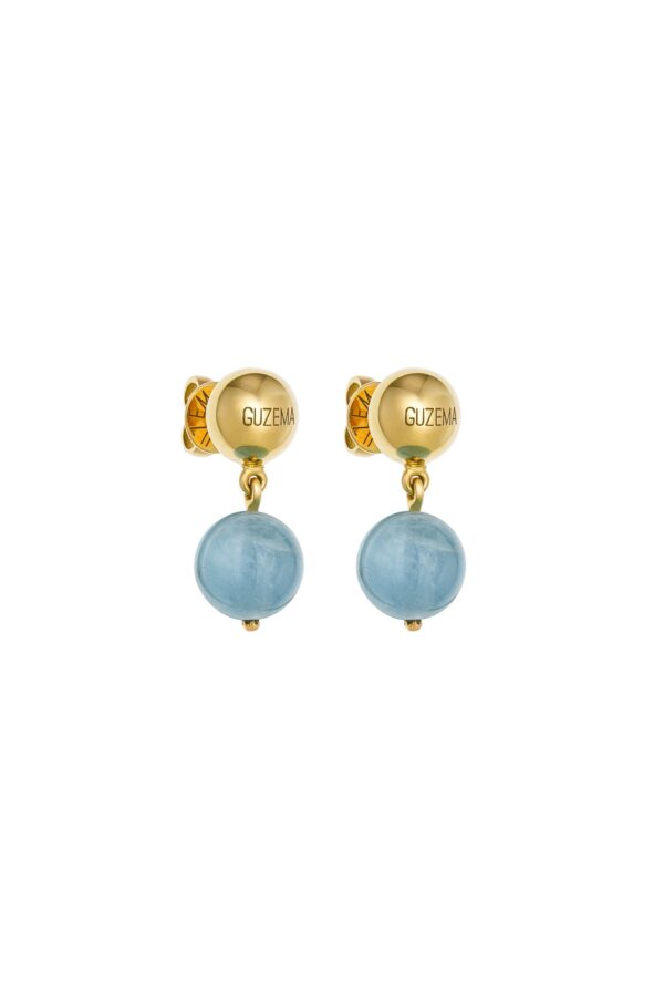 Earrings Celestial Blue Earrings, yellow gold for a unique and sophisticated look