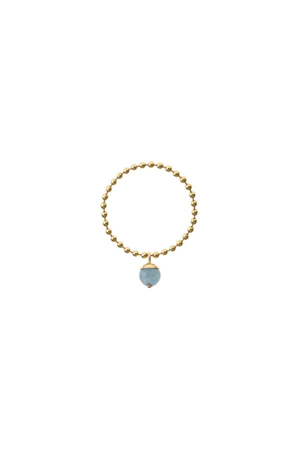 Rings Celestial Blue Pendant Ring, yellow gold with luxury craftsmanship from Guzema