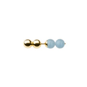 Celestial Blue Convertible Earring-Brooch, yellow gold