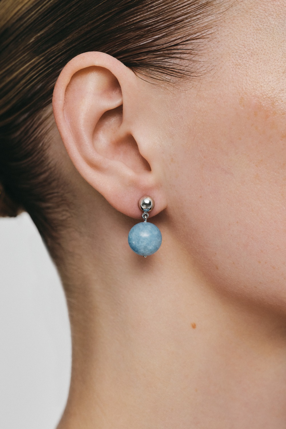 Earrings Bold Celestial Blue Earrings, white gold for a unique and sophisticated look