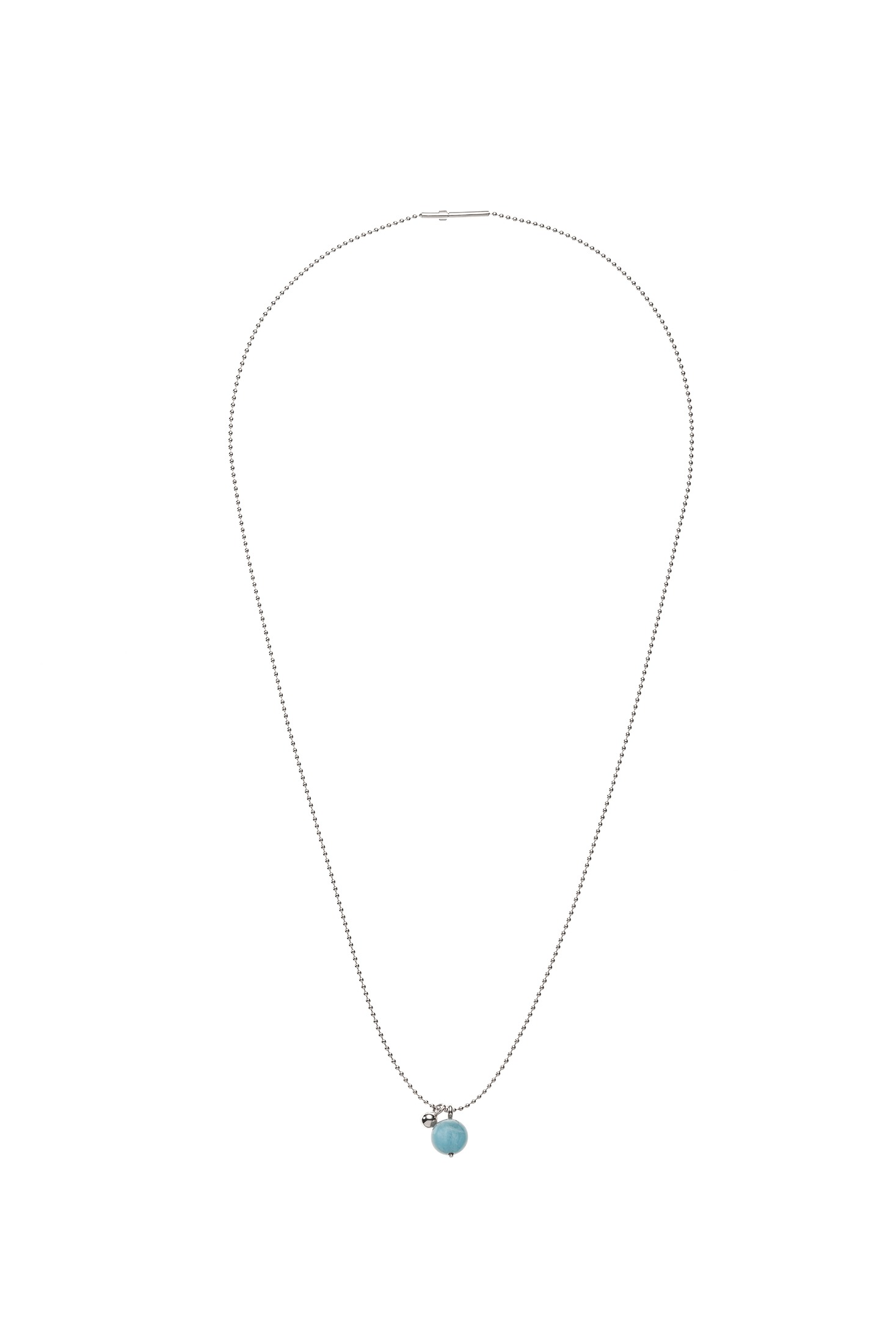 Necklaces Celestial Blue Charm Necklace, white gold with fast delivery from Guzema