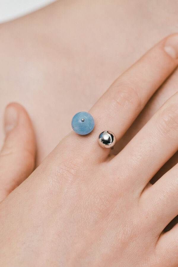 Rings Duo Celestial Blue Ring, white gold with luxury craftsmanship from Guzema