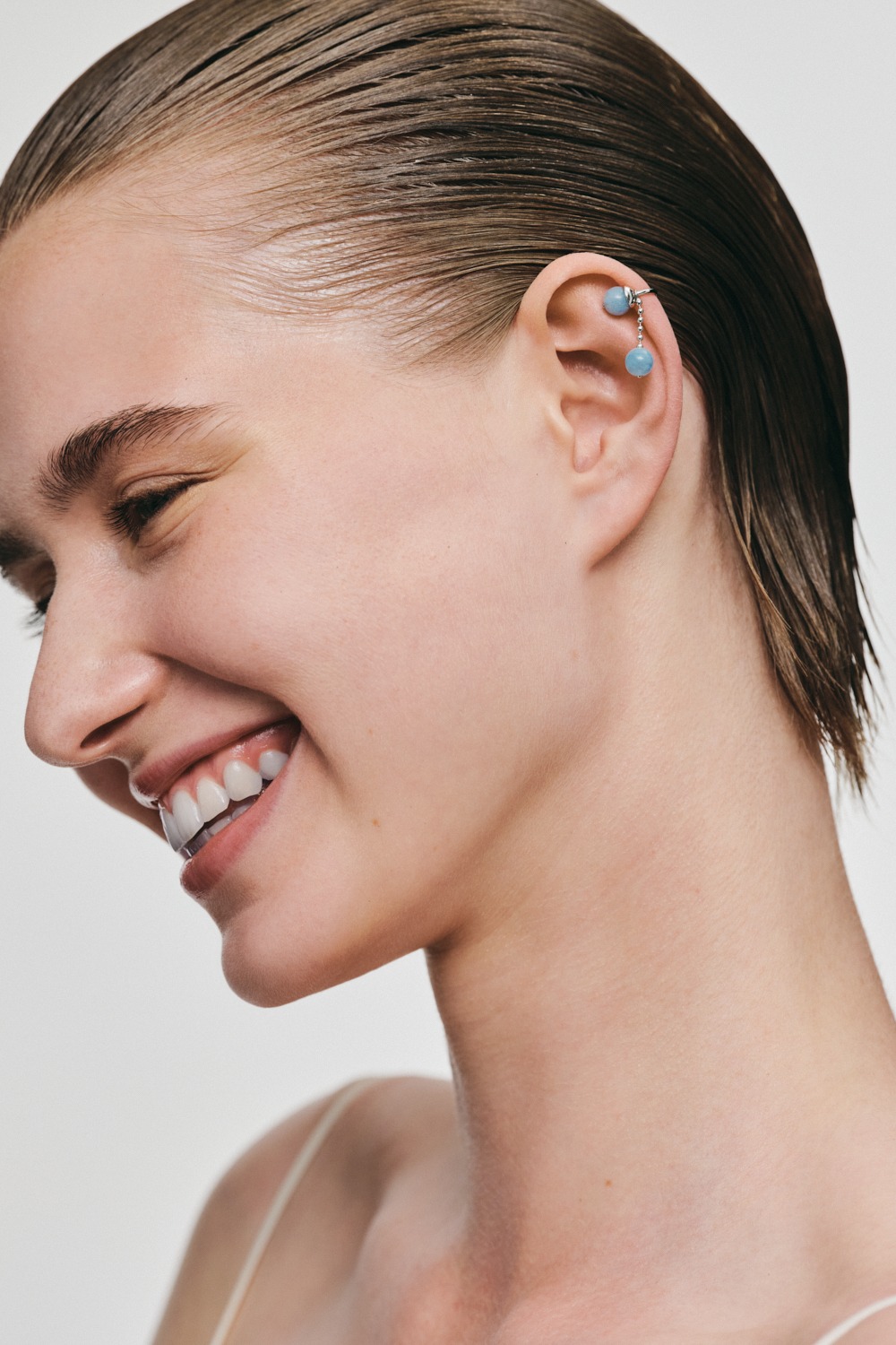 Cuffs Celestial Blue Ear Cuff, white gold available online with fast delivery