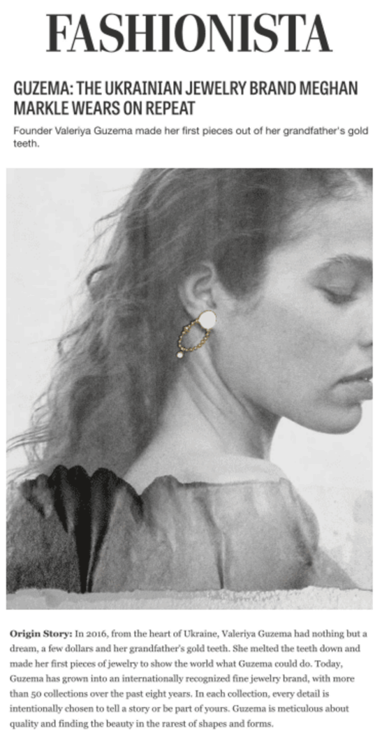 Guzema: The Ukrainian Jewelry Brand Meghan Markle Wears on Repeat