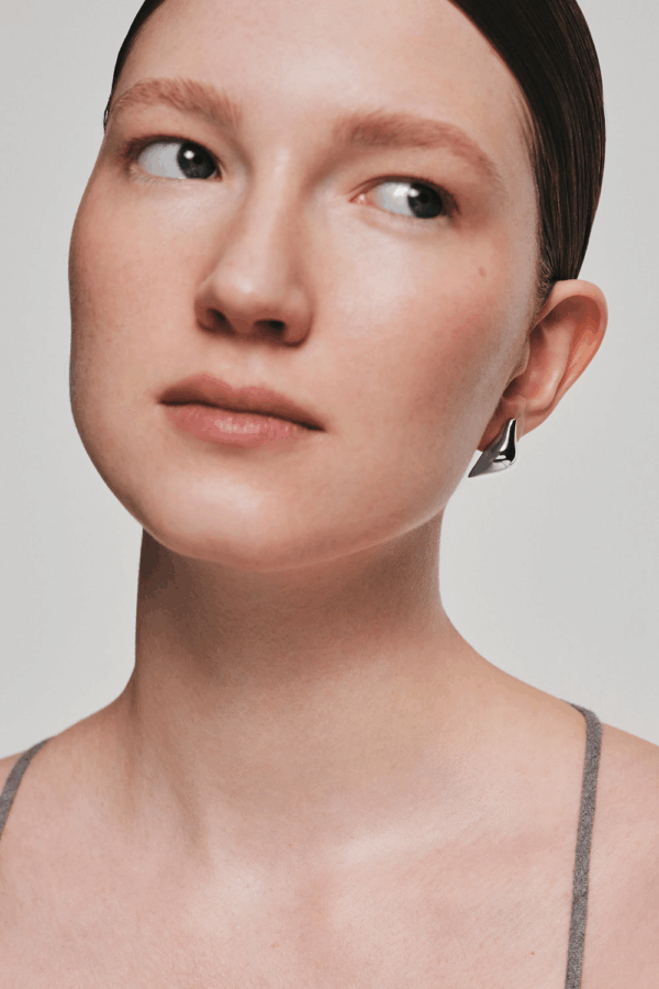 Earrings Bird Girl Stud Earrings, white gold for a unique and sophisticated look