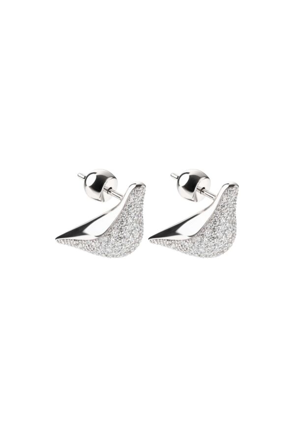 Earrings Bird Girl Stud Earrings, diamonds, white gold with timeless design by Guzema