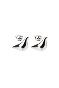 Earrings Bird Girl Stud Earrings, white gold with timeless design by Guzema