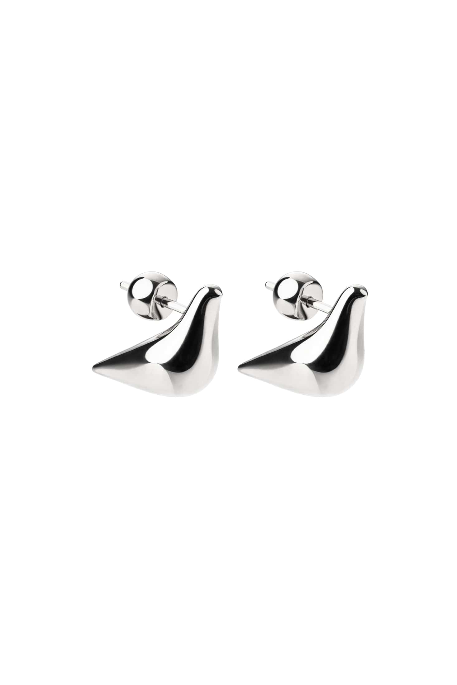 Earrings Bird Girl Stud Earrings, white gold with timeless design by Guzema