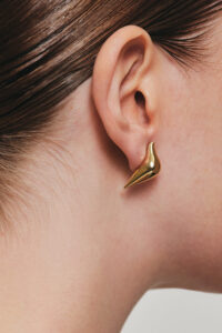 Earrings Bird Girl Stud Earrings, yellow gold for stylish and elegant looks