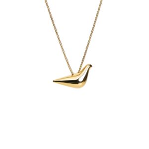 Bird Girl Pendant, yellow gold