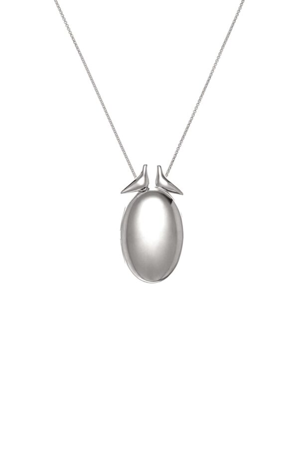 Custom Necklaces Magic Egg Locket Pendant, white gold for a luxurious style