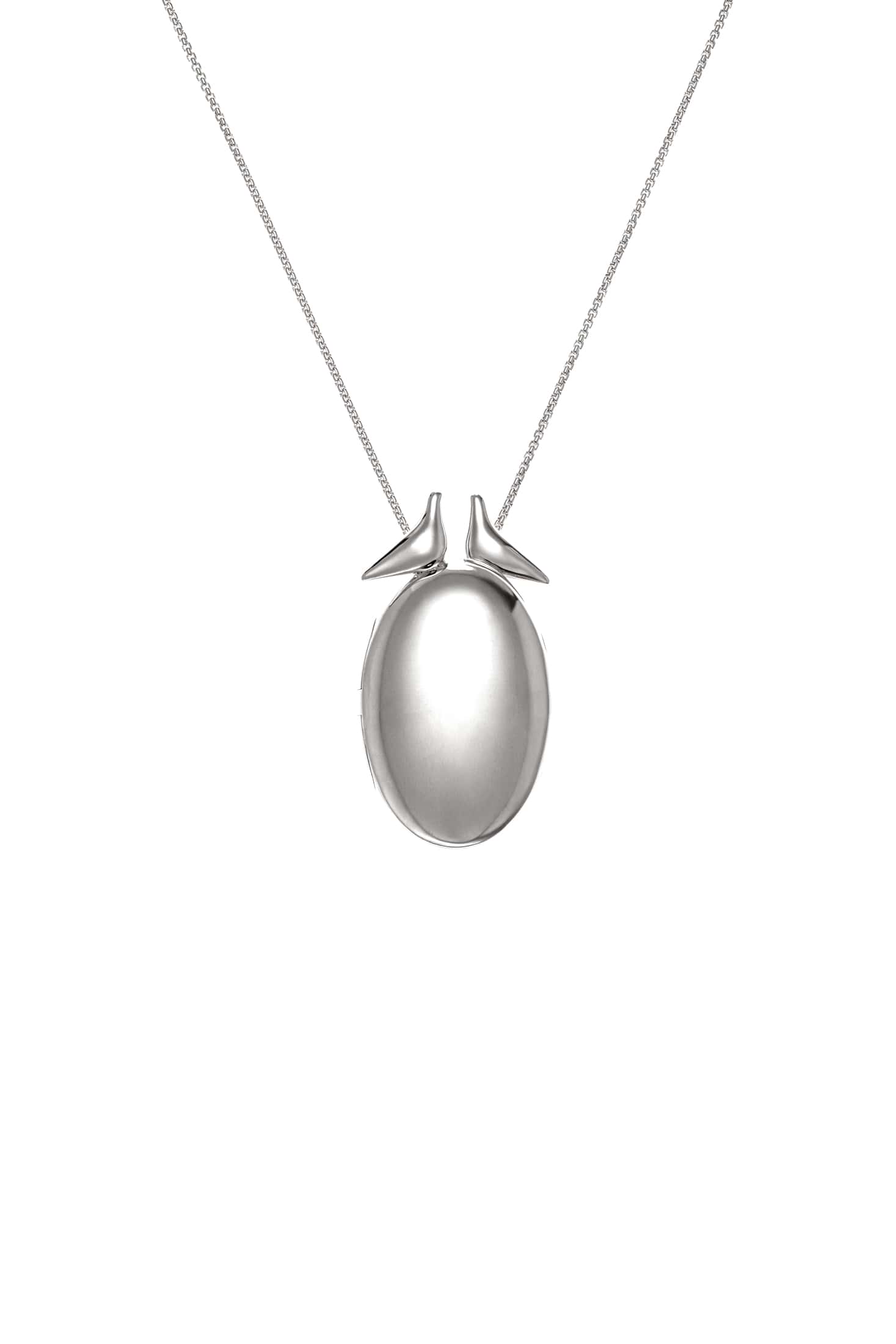 Custom Necklaces Magic Egg Locket Pendant, white gold for a luxurious style