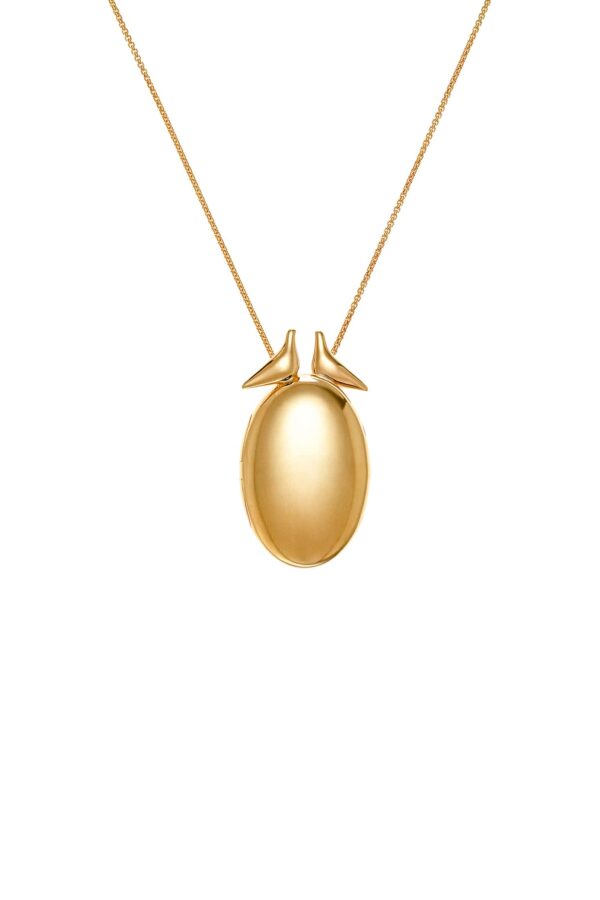 Custom Necklaces Magic Egg Locket Pendant, yellow gold for a luxurious style
