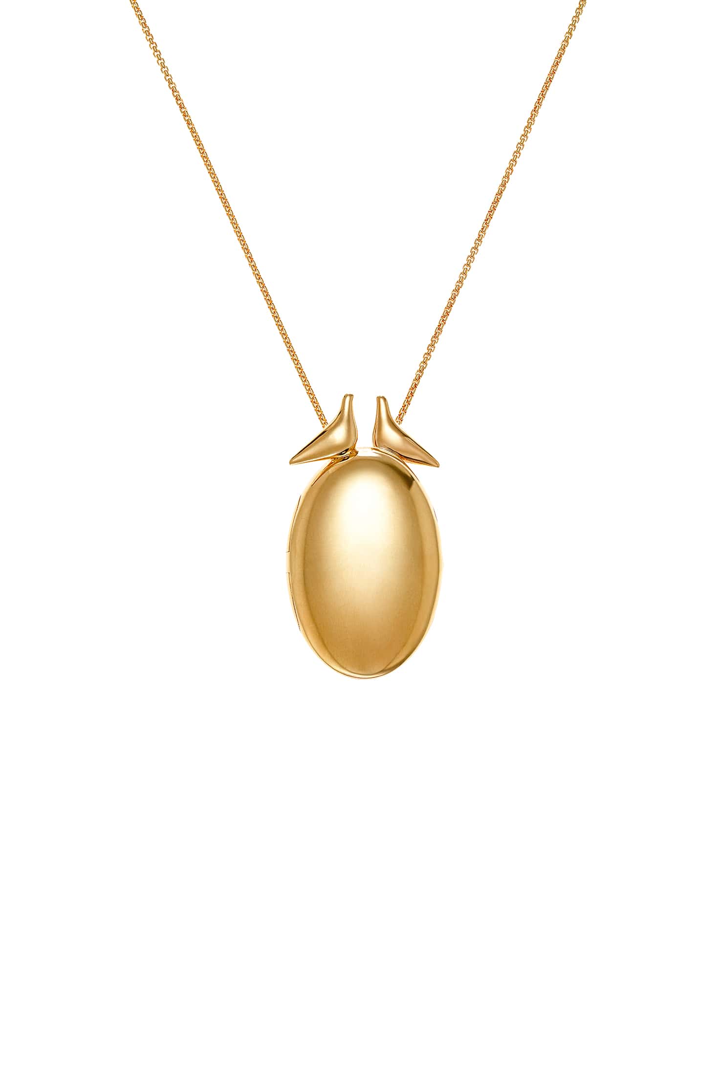 Custom Necklaces Magic Egg Locket Pendant, yellow gold for a luxurious style