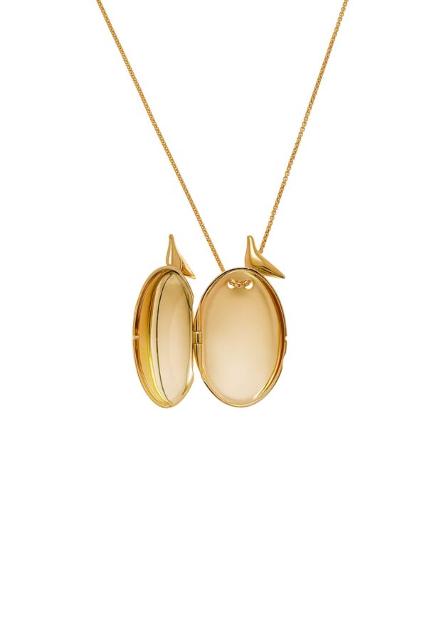 Custom Necklaces Magic Egg Locket Pendant, yellow gold for a luxurious style