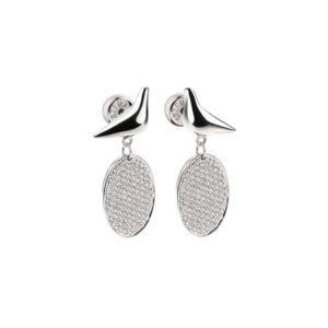 Enchanted Mirror Drop Earrings, diamonds, white gold