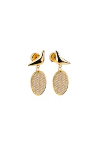 Earrings Enchanted Mirror Drop Earrings, diamonds, yellow gold for stylish and elegant looks