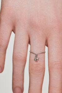Rings Bird Girl Charm Ring, white gold with modern design available now