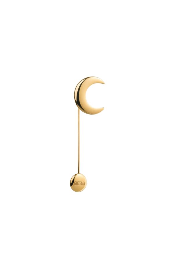 Brooches Moon Brooch, yellow gold for a sophisticated look