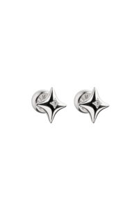 Earrings Halo Star Stud Earrings, diamonds, white gold for a unique and sophisticated look