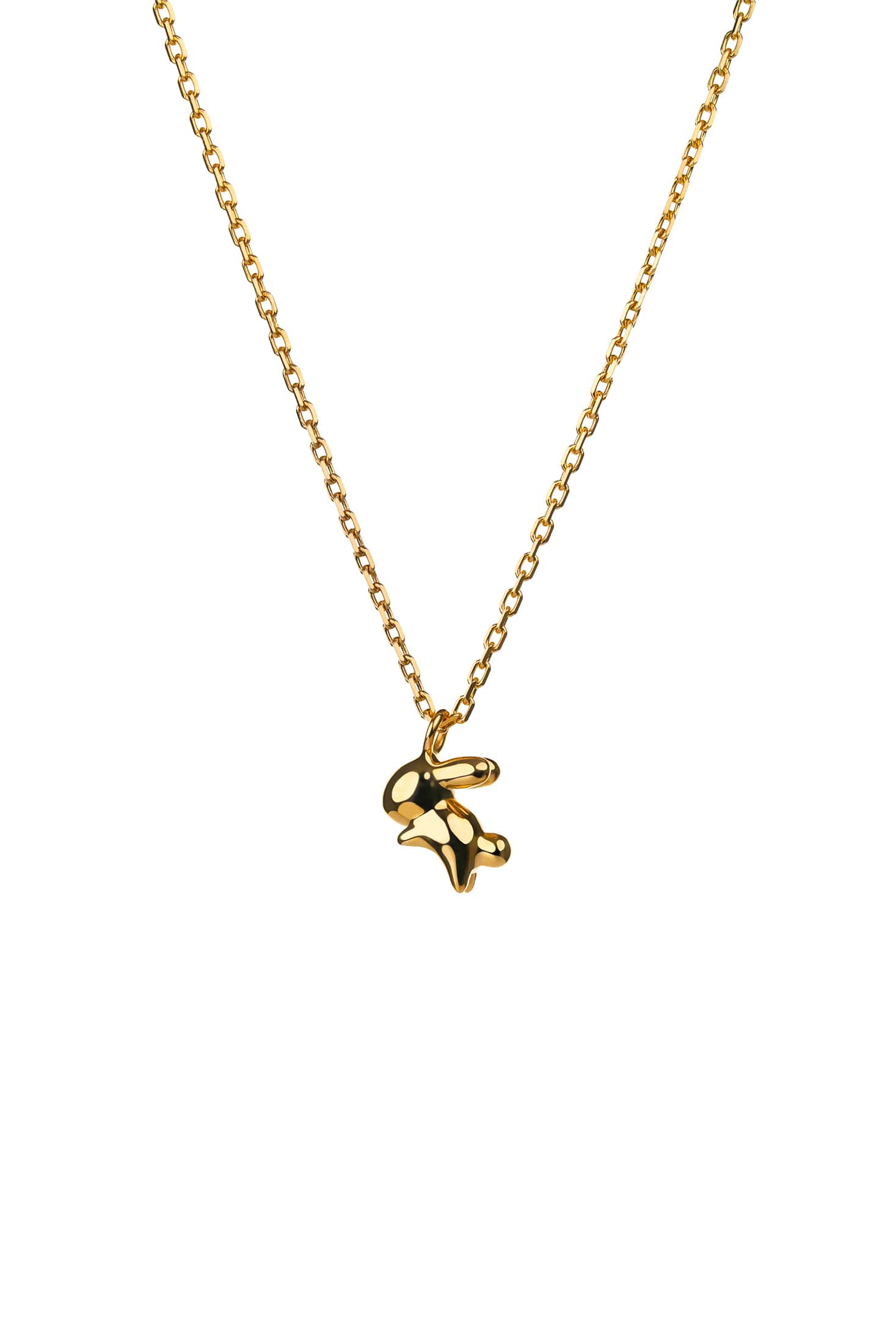 Exclusive Necklaces Rabbit Pendant, yellow gold from Guzema