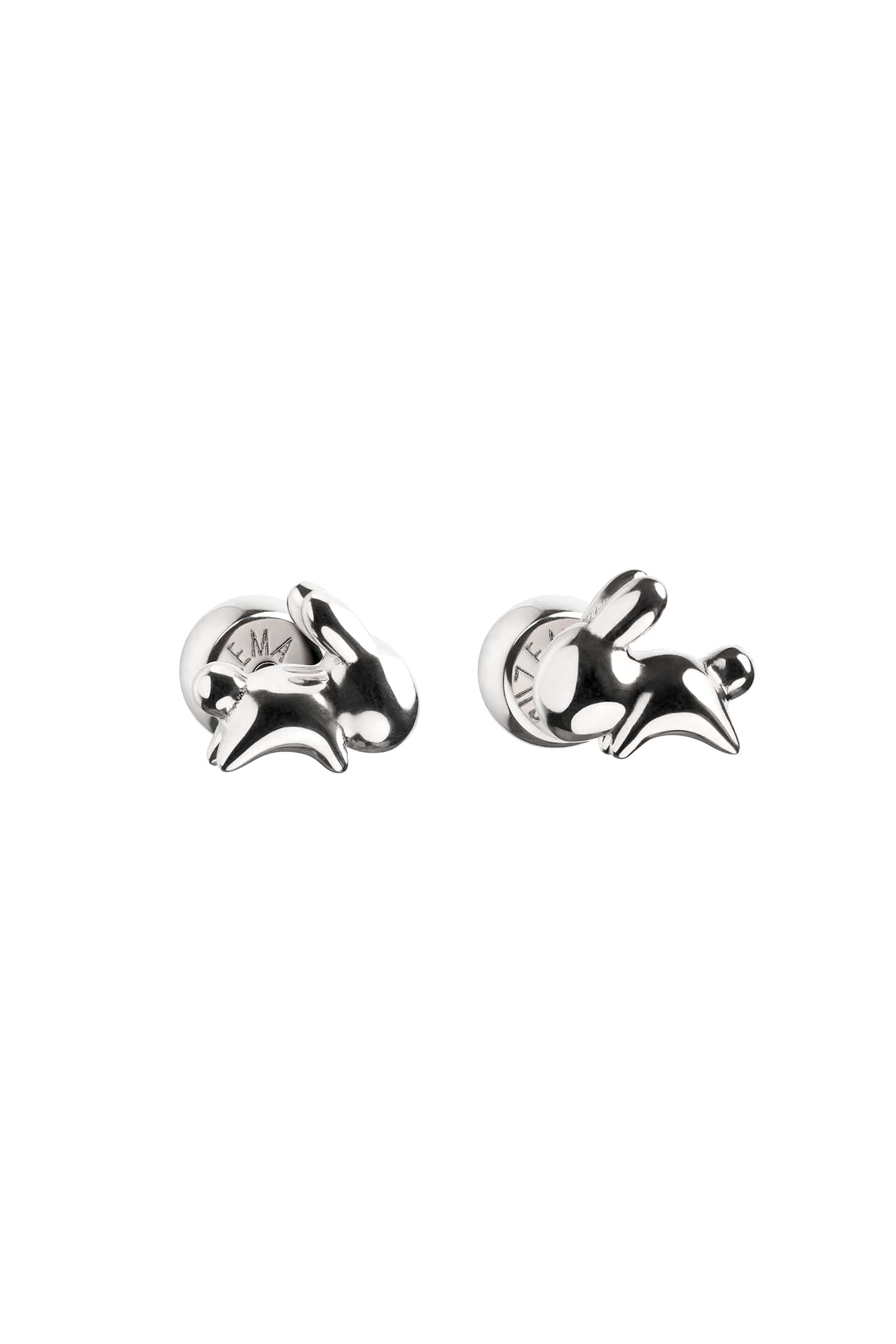 Earrings Rabbit Stud Earrings, white gold with timeless design by Guzema