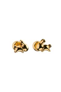 Earrings Rabbit Stud Earrings, yellow gold for stylish and elegant looks