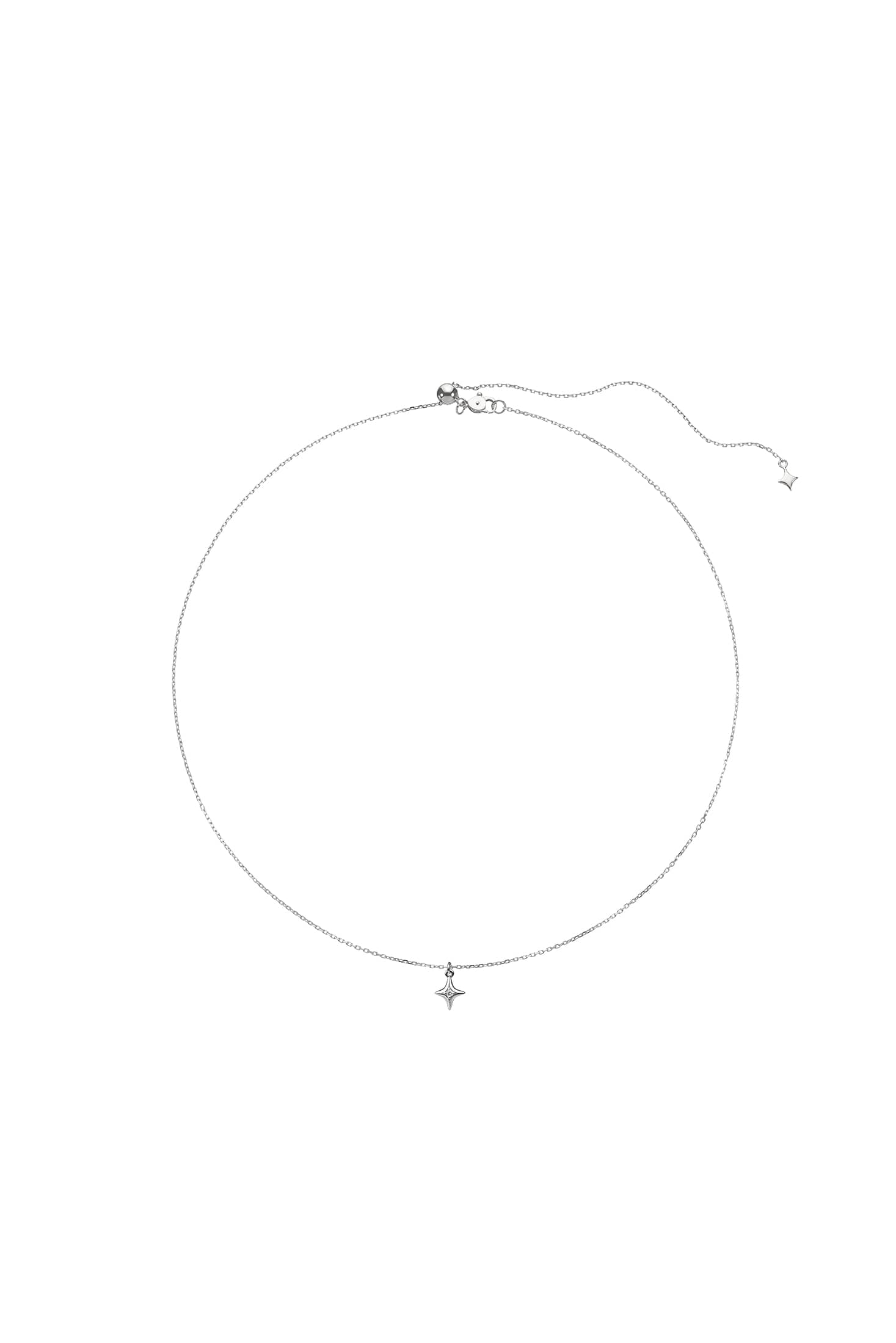 Exclusive Necklaces Mini Star Pendant, diamonds, white gold from Guzema