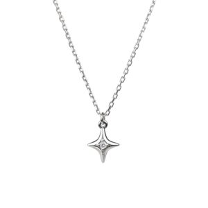 Mini Star Pendant, diamonds, white gold