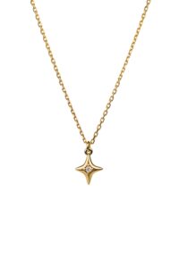 Necklaces Mini Star Pendant, diamonds, yellow gold with fast delivery from Guzema