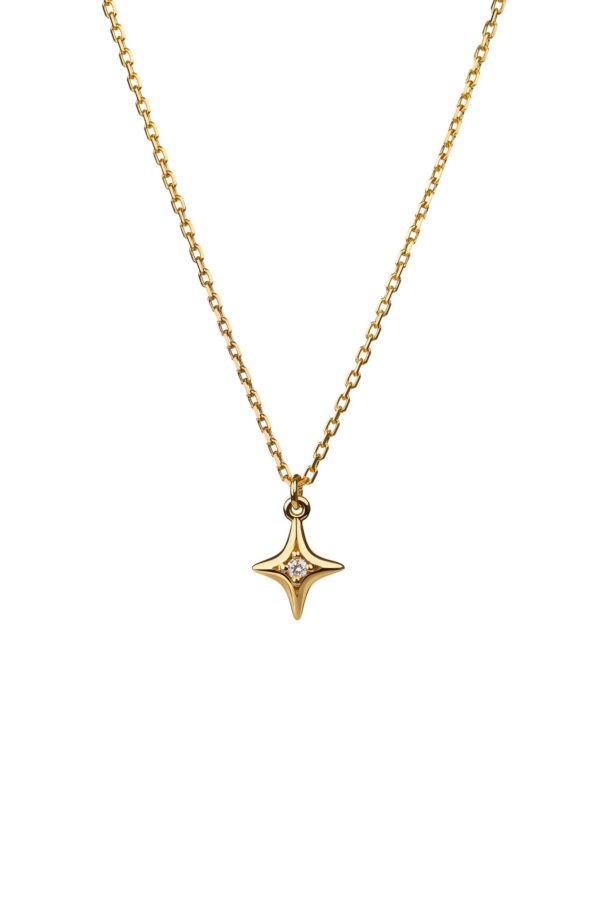 Necklaces Mini Star Pendant, diamonds, yellow gold with fast delivery from Guzema