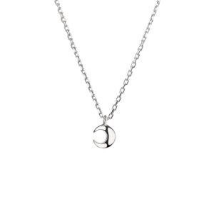 Mini Moon Pendant, white gold