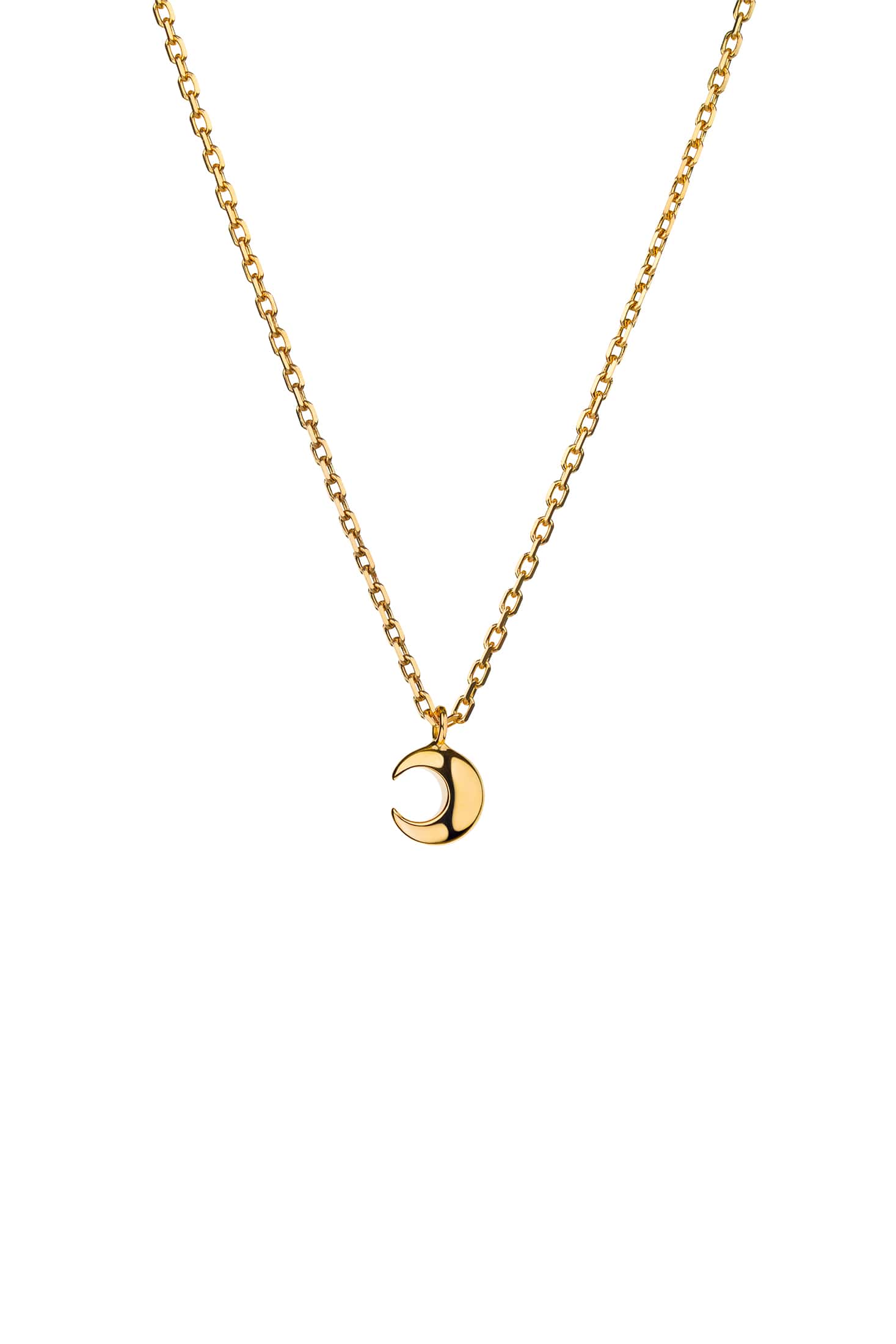 Necklaces Mini Moon Pendant, yellow gold with fast delivery from Guzema