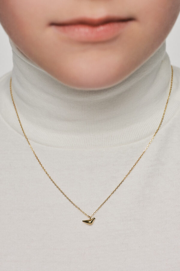 Exclusive Necklaces Mini Bird Girl Pendant, yellow gold from Guzema