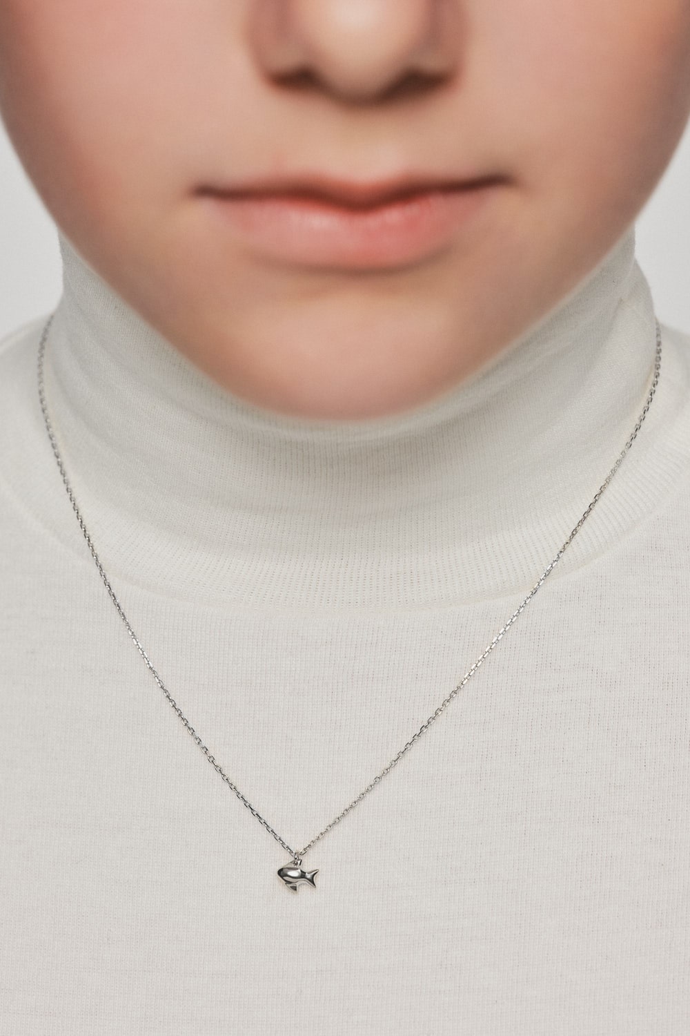 Exclusive Necklaces Fish Pendant, white gold from Guzema