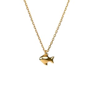 Fish Pendant, yellow gold