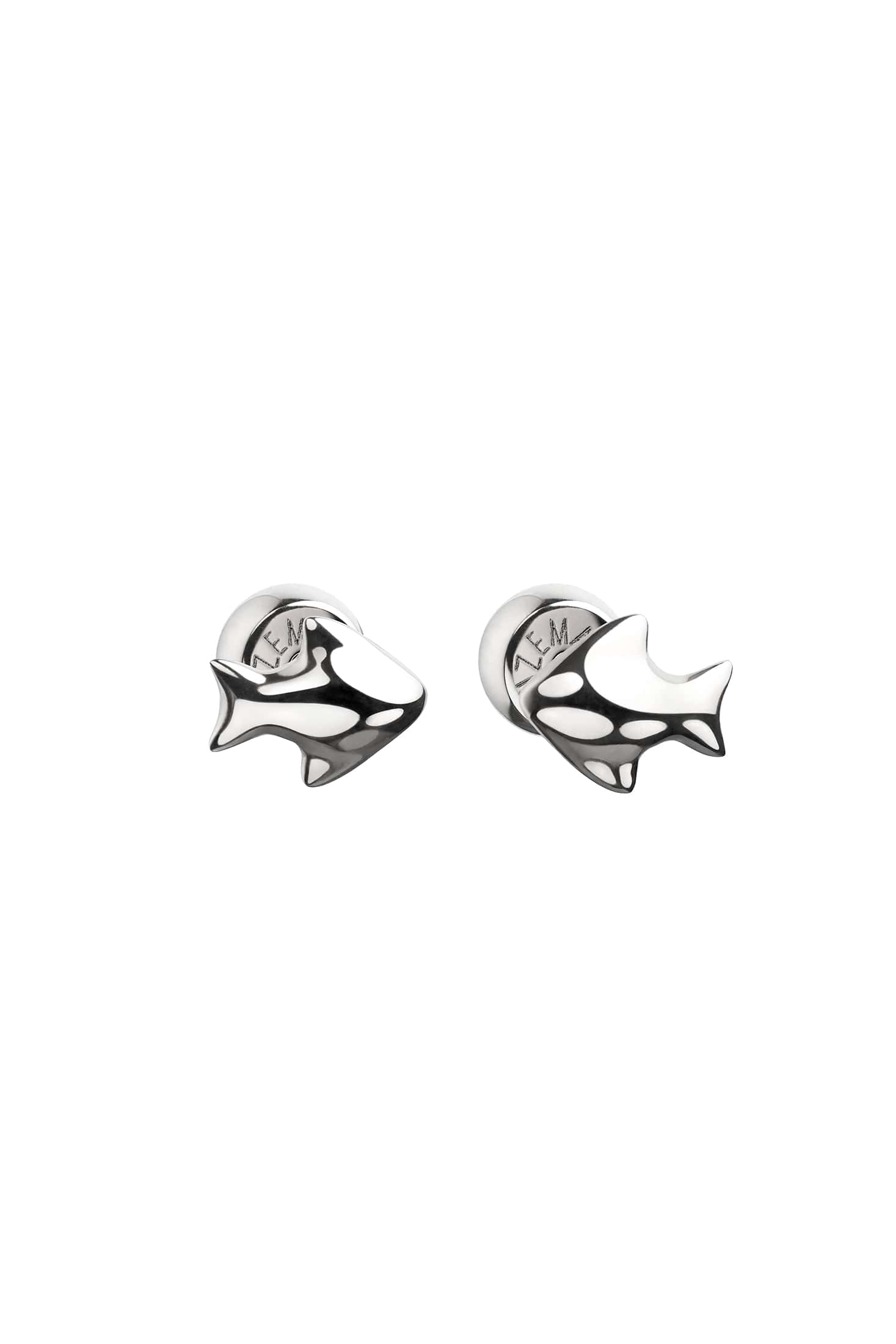 Earrings Fish Stud Earrings, white gold for a unique and sophisticated look