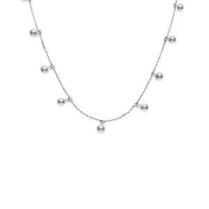 Multi Orbs Necklace, white gold