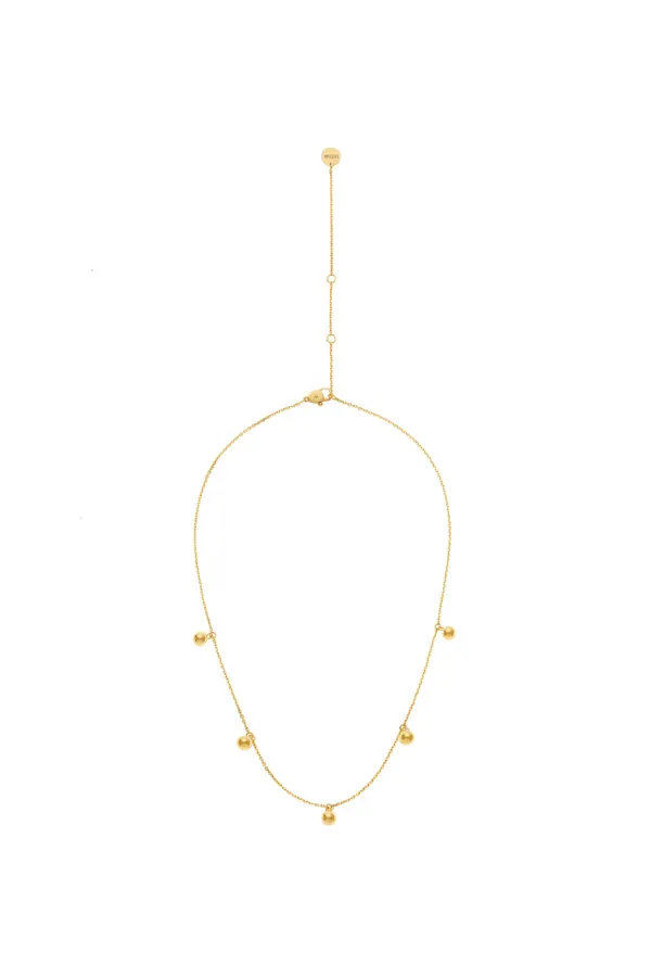 Exclusive Necklaces Quintet Orb Necklace, yellow gold from Guzema