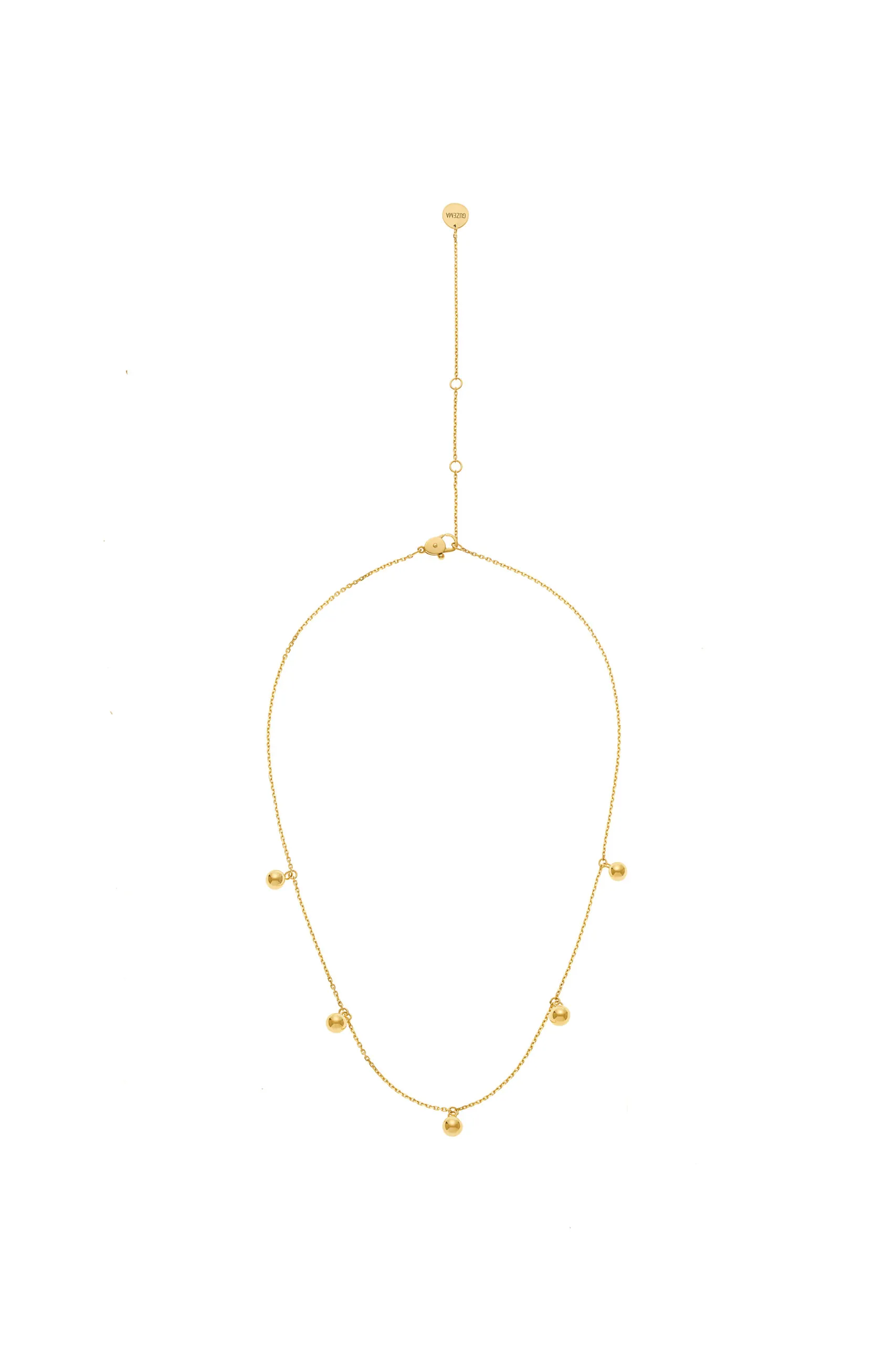 Exclusive Necklaces Quintet Orb Necklace, yellow gold from Guzema