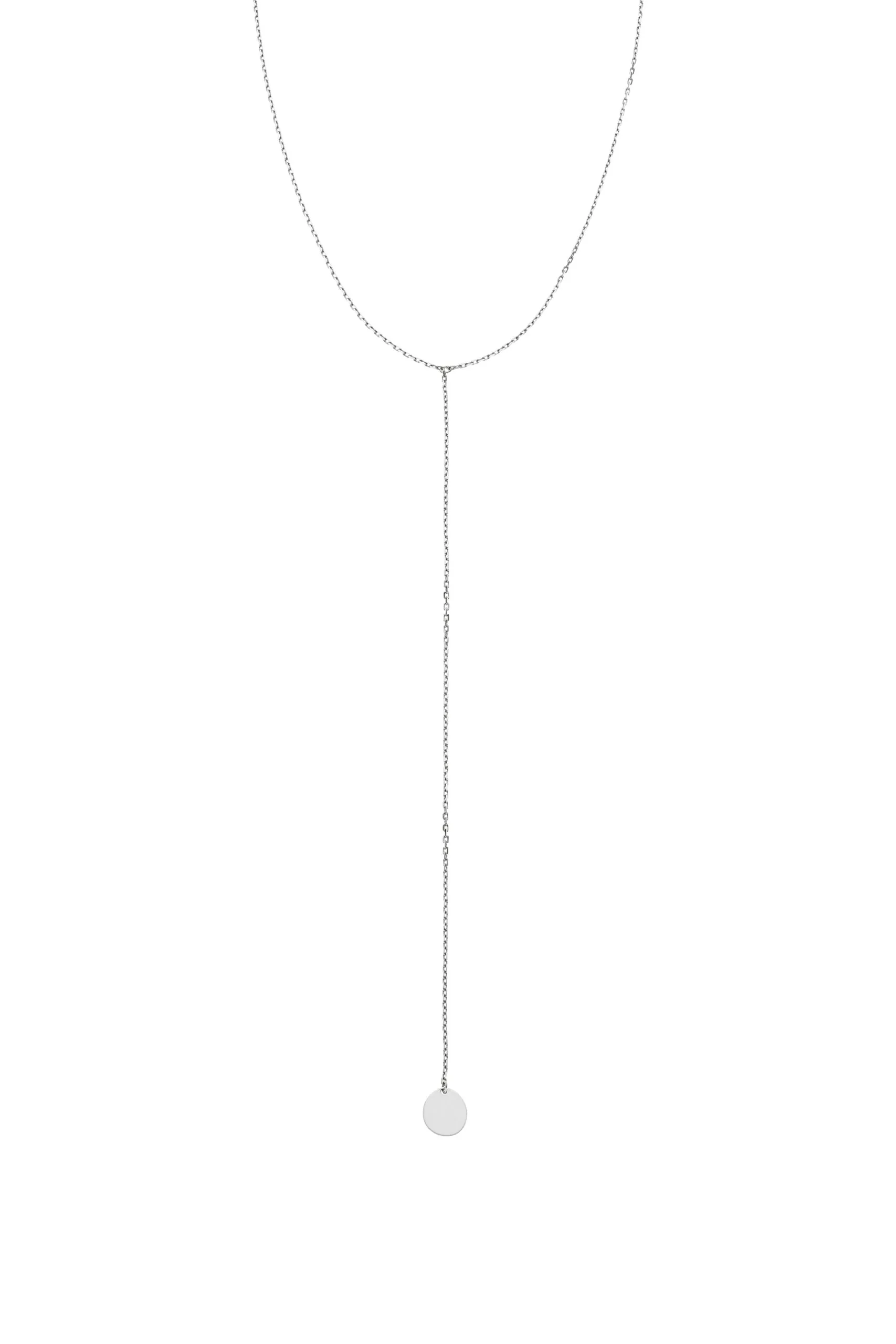 Exclusive Necklaces Mono Flat Necklace, white gold from Guzema