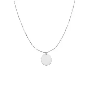 Bold Mono Flat Necklace, white gold