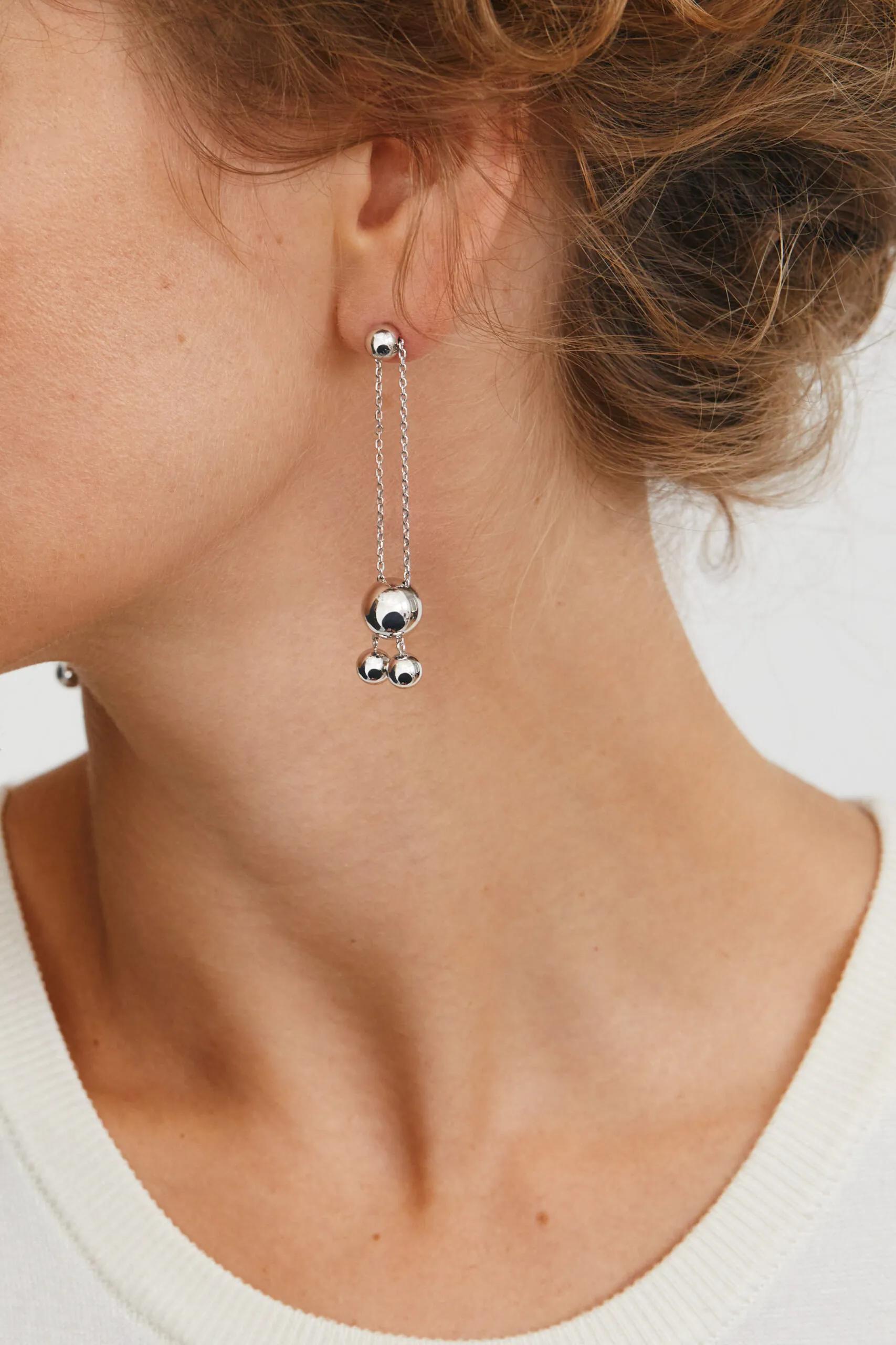 Earrings Multi Orbs Earrings, white gold for stylish and elegant looks