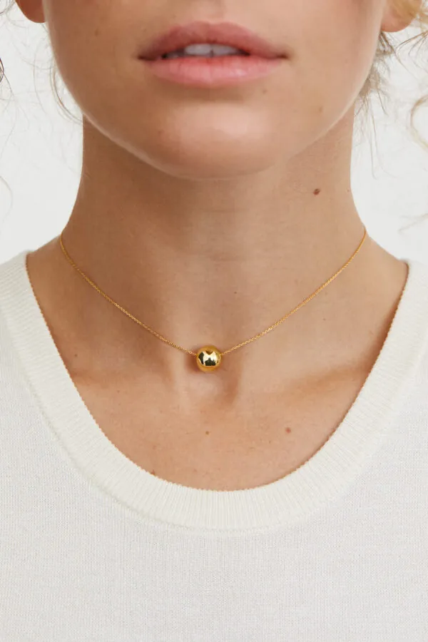 Exclusive Necklaces Semi-Orb Necklace, yellow gold from Guzema