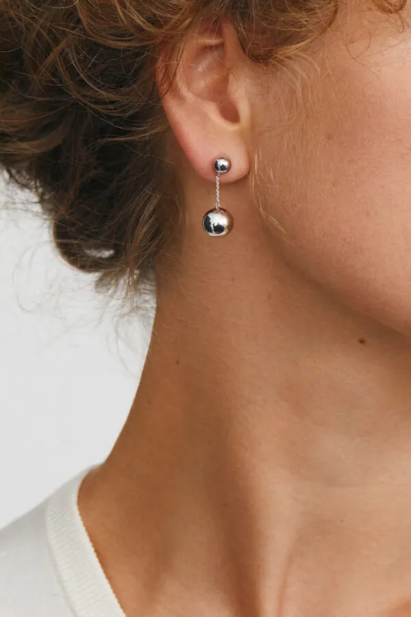 Earrings Orb Earrings, white gold with timeless design by Guzema