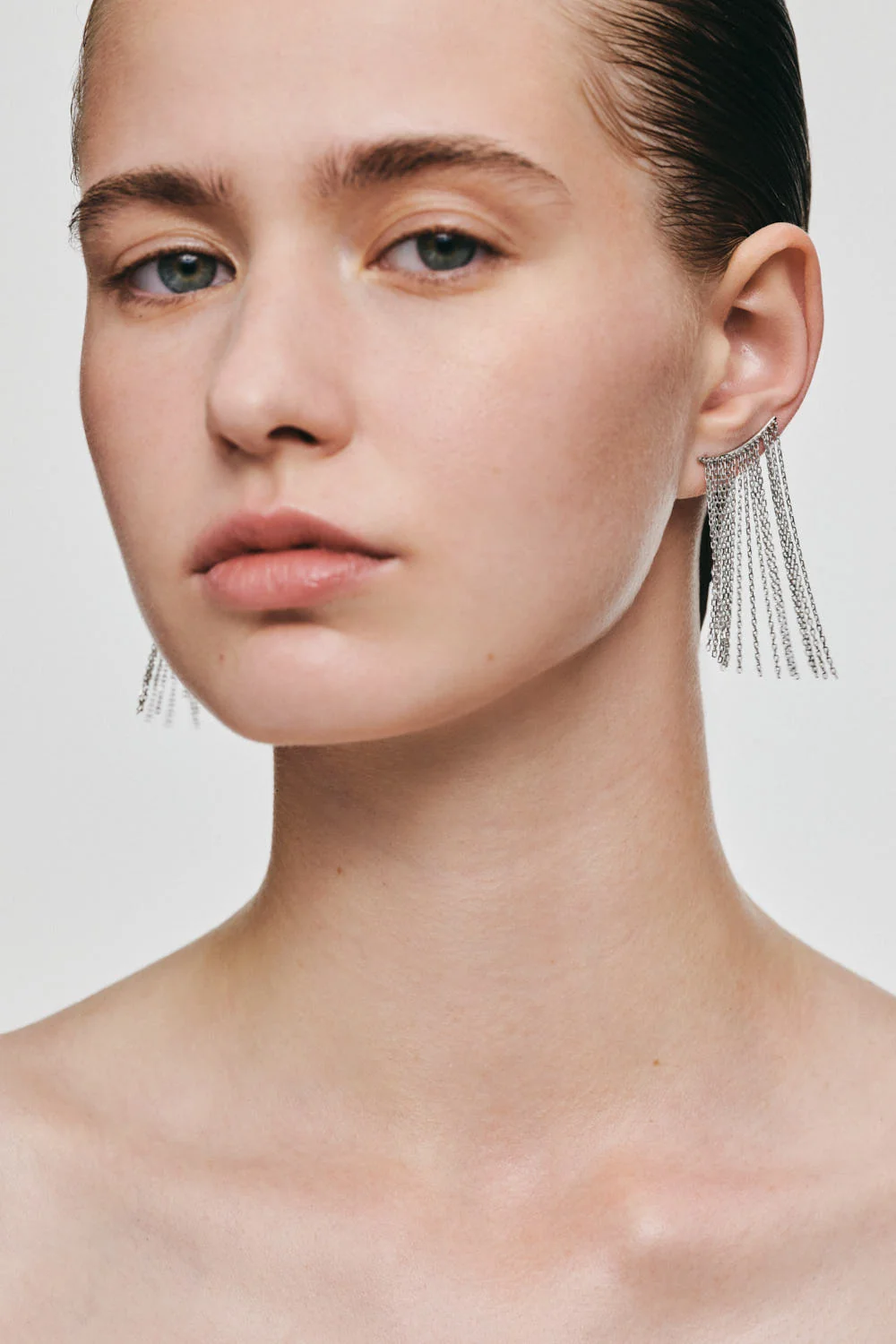 Earrings Mid Chainfall Earrings, white gold for stylish and elegant looks